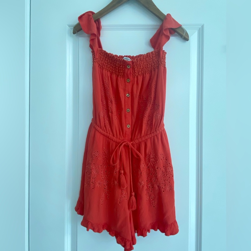 American Eagle Orange Romper.